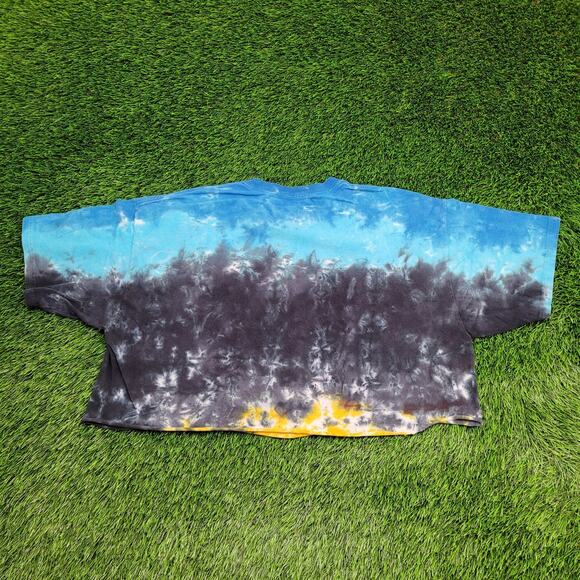 Led-Zeppelin 1975 U.S. Tour Tie-Dye Cropped Shirt Womens 2XL 25x17 Icarus - Picture 7 of 11